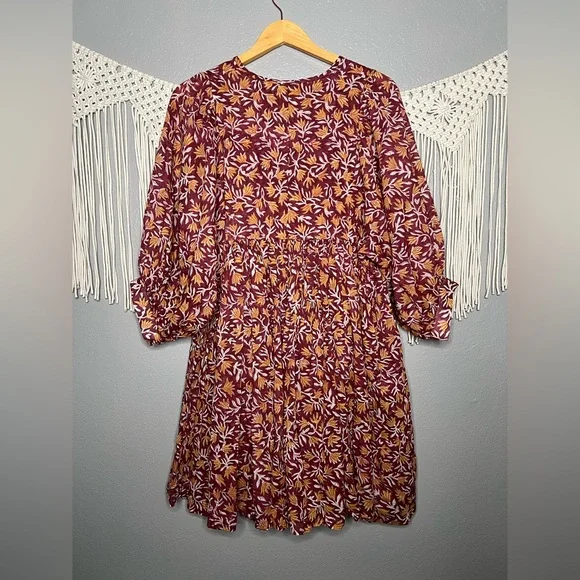 Daughters of India Kyra Balloon Sleeve Gauze Mini Dress Size Medium - Picture 7 of 7